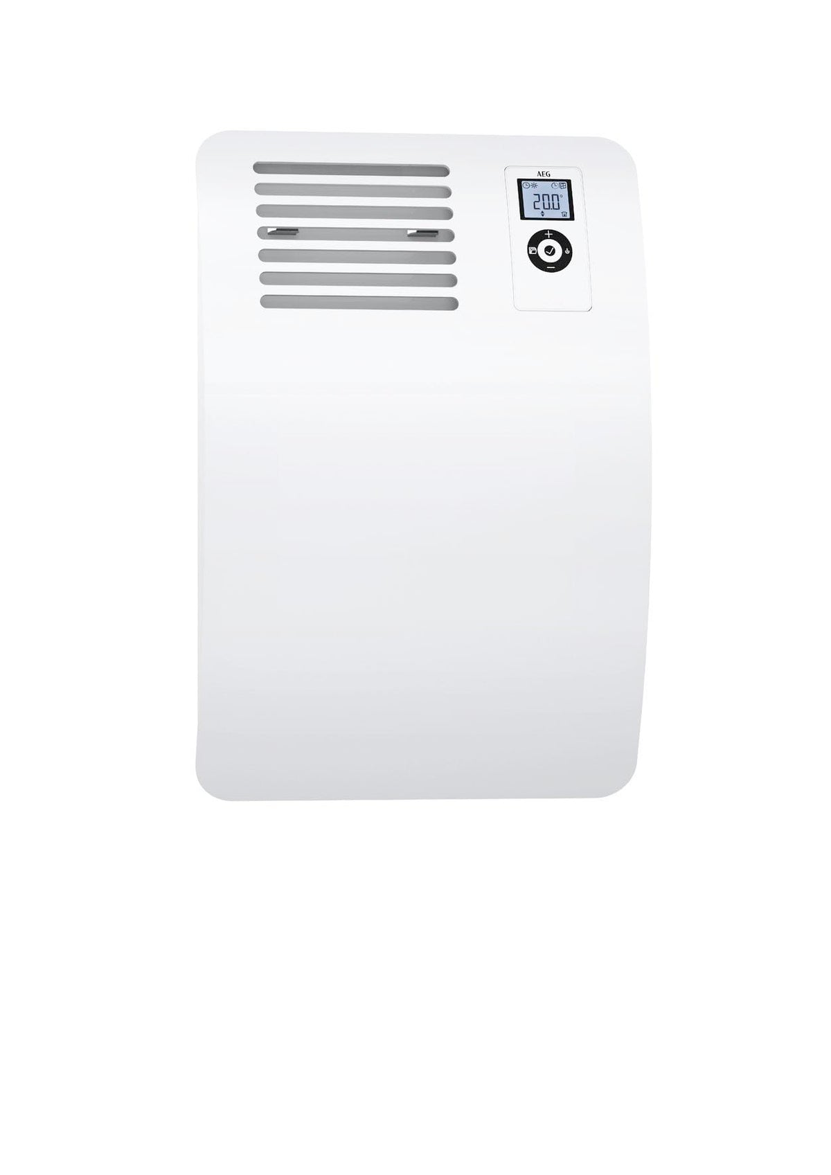 AEG Wandkonvektor WKL 1505 für ca. 15 m², 1500 W, 5-30 °C, wandhängend, LC-Display, Wochentimer, Metall, Ökodesign 2018, 236534