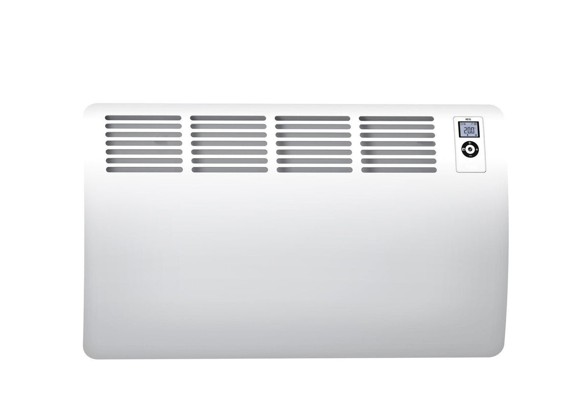 AEG Wandkonvektor WKL 1505 für ca. 15 m², 1500 W, 5-30 °C, wandhängend, LC-Display, Wochentimer, Metall, Ökodesign 2018, 236534