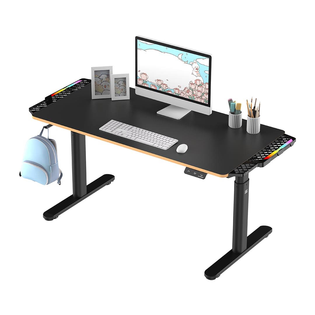 ULTRADESK - Pulsar Kinderschreibtisch Höhenverstellbar - Höhenverstellbarer Schreibtisch - 120x60x55-81cm - Computertisch für 2 Monitore - für