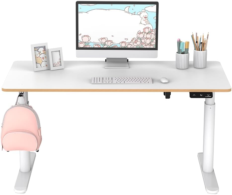 ULTRADESK - Pulsar Kinderschreibtisch Höhenverstellbar - Höhenverstellbarer Schreibtisch - 120x60x55-81cm - Computertisch für 2 Monitore - für