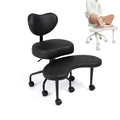 Pipersong Criss Cross Bürostuhl Ergonomisch mit Fußstütze & Rollen, Schreibtischstuhl mit verstellbaren Armlehnen