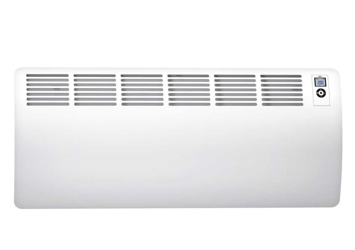 AEG Wandkonvektor WKL 1505 für ca. 15 m², 1500 W, 5-30 °C, wandhängend, LC-Display, Wochentimer, Metall, Ökodesign 2018, 236534