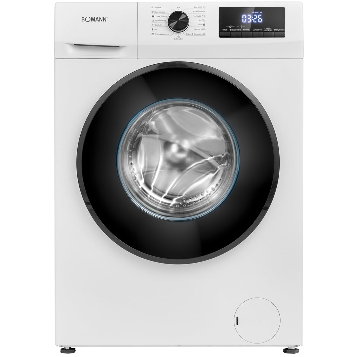 Bomann® Waschmaschine 7kg | max. 1400 U/min | 10 Jahre Motor-Garantie | effizienter, leiser & langlebiger Invertermotor | 15 Programme |