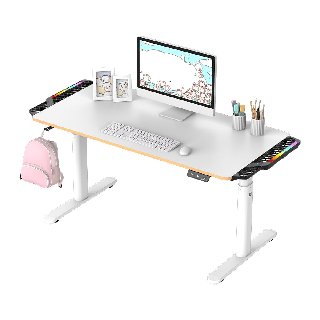 ULTRADESK - Pulsar Kinderschreibtisch Höhenverstellbar - Höhenverstellbarer Schreibtisch - 120x60x55-81cm - Computertisch für 2 Monitore - für