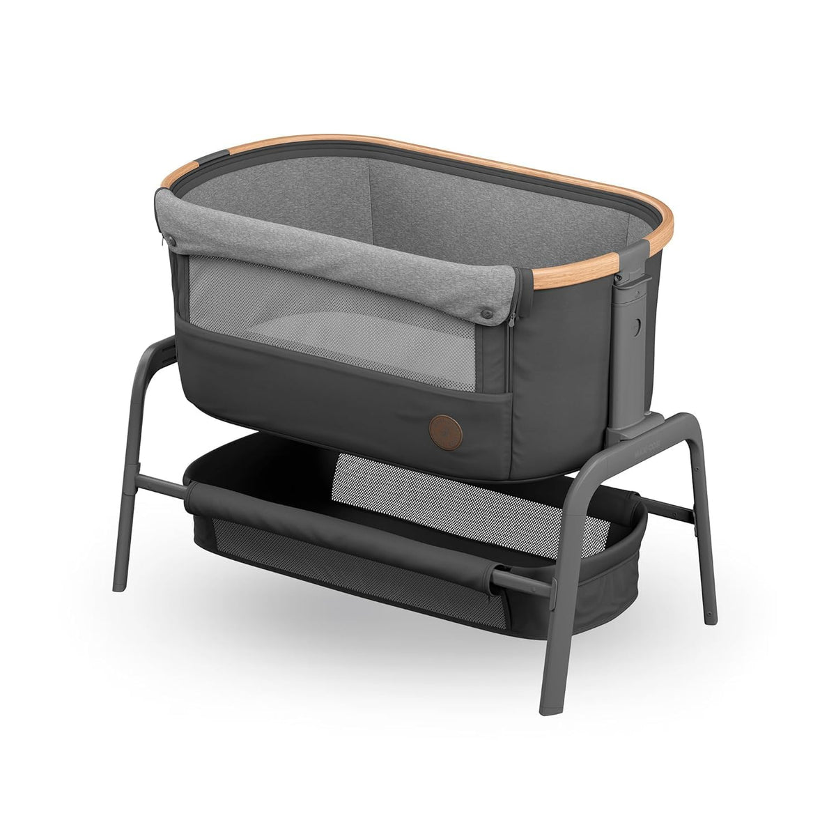 Maxi Cosi Iora² Baby Stubenbett, 0–6 kg (9 kg), Klappbares und Leichtes Beistellbett Baby, 5 cm CloudCore-Matratze, 5 Höhenstufen, 2 Leichtgängige