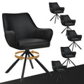 Esszimmerstühle Drehbar 4er Set mit Armlehne, gepolsterte Esszimmerstuhl mit hoher Rückenlehne für Esszimmer & Wohnzimmer, Büro, Beige1