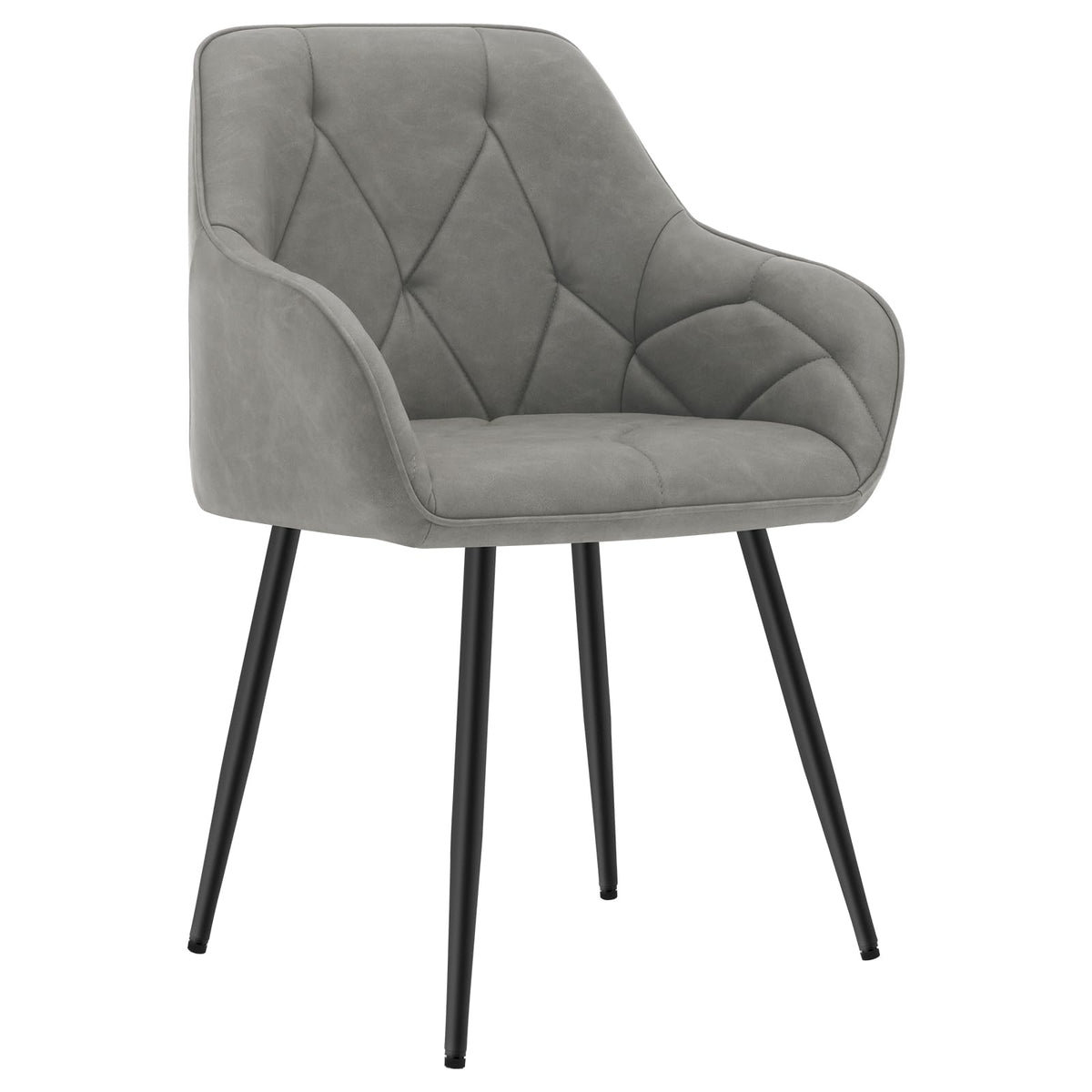 WOLTU Esszimmerstühle 4er Set, für Esszimmer Wohnzimmer, ergonomische Küchenstühle gepolstert mit Armlehnen, Metallbeinen, Sitzfläche aus