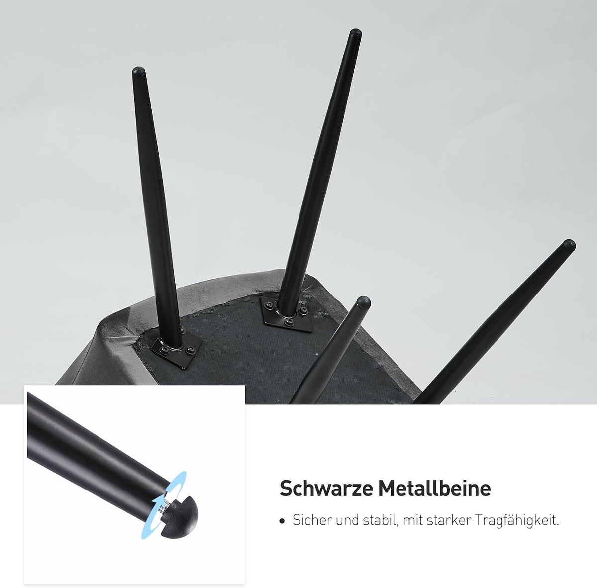 CLIPOP Esszimmerstühle 2er Set, Küchenstühle Grau Samtstoff stühle Polsterstühle mit Armlehne Metallbeine Polstersessel Stühle für Esszimmer Küche