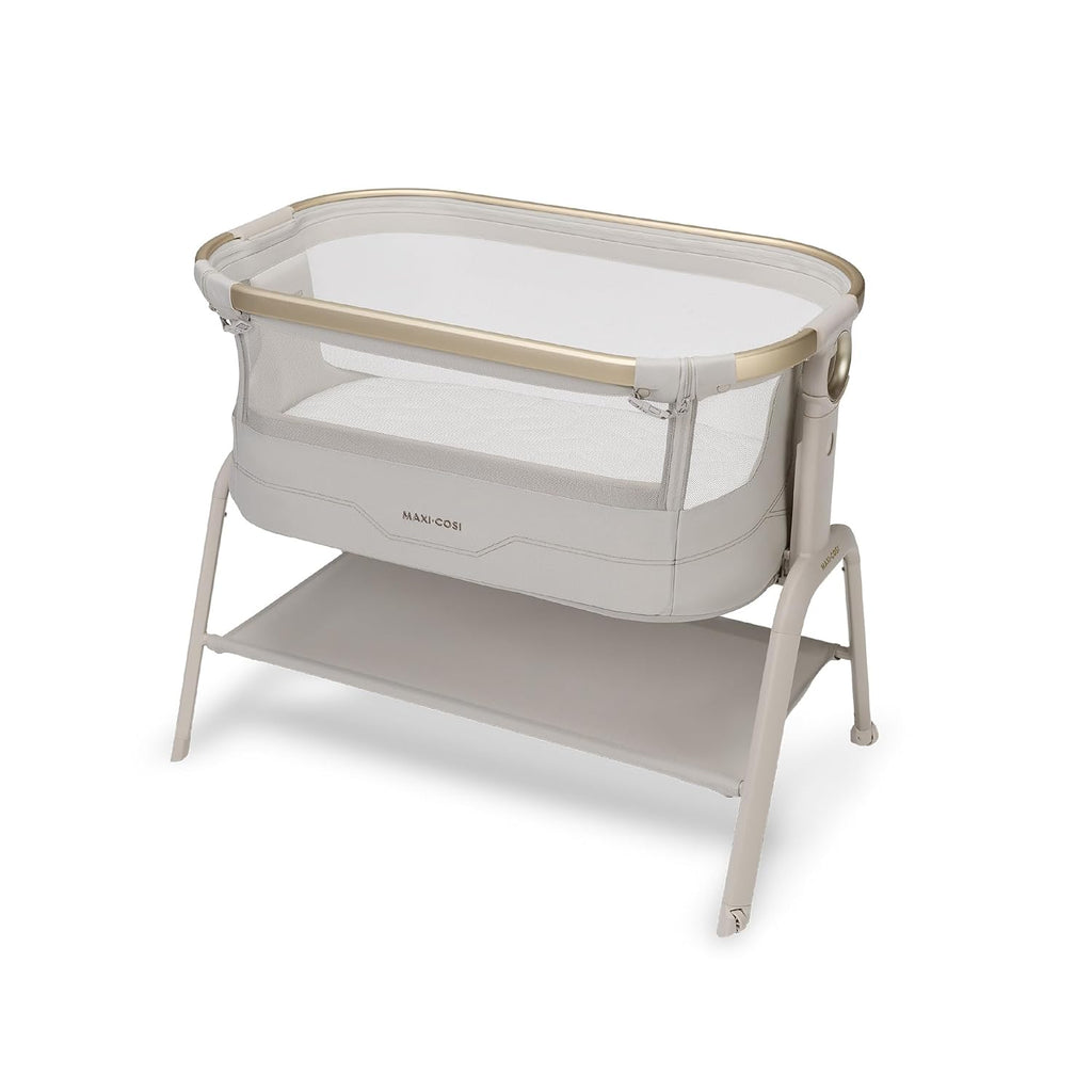 Maxi Cosi Iora² Baby Stubenbett, 0–6 kg (9 kg), Klappbares und Leichtes Beistellbett Baby, 5 cm CloudCore-Matratze, 5 Höhenstufen, 2 Leichtgängige