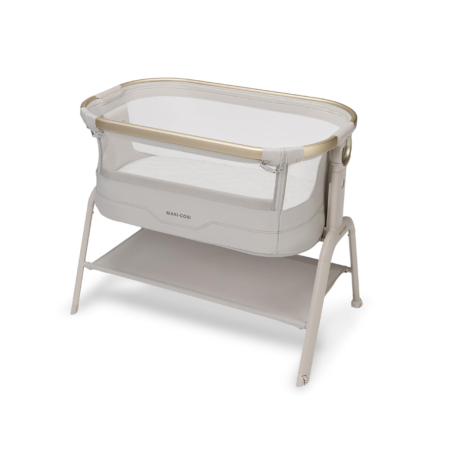 Maxi Cosi Iora² Baby Stubenbett, 0–6 kg (9 kg), Klappbares und Leichtes Beistellbett Baby, 5 cm CloudCore-Matratze, 5 Höhenstufen, 2 Leichtgängige