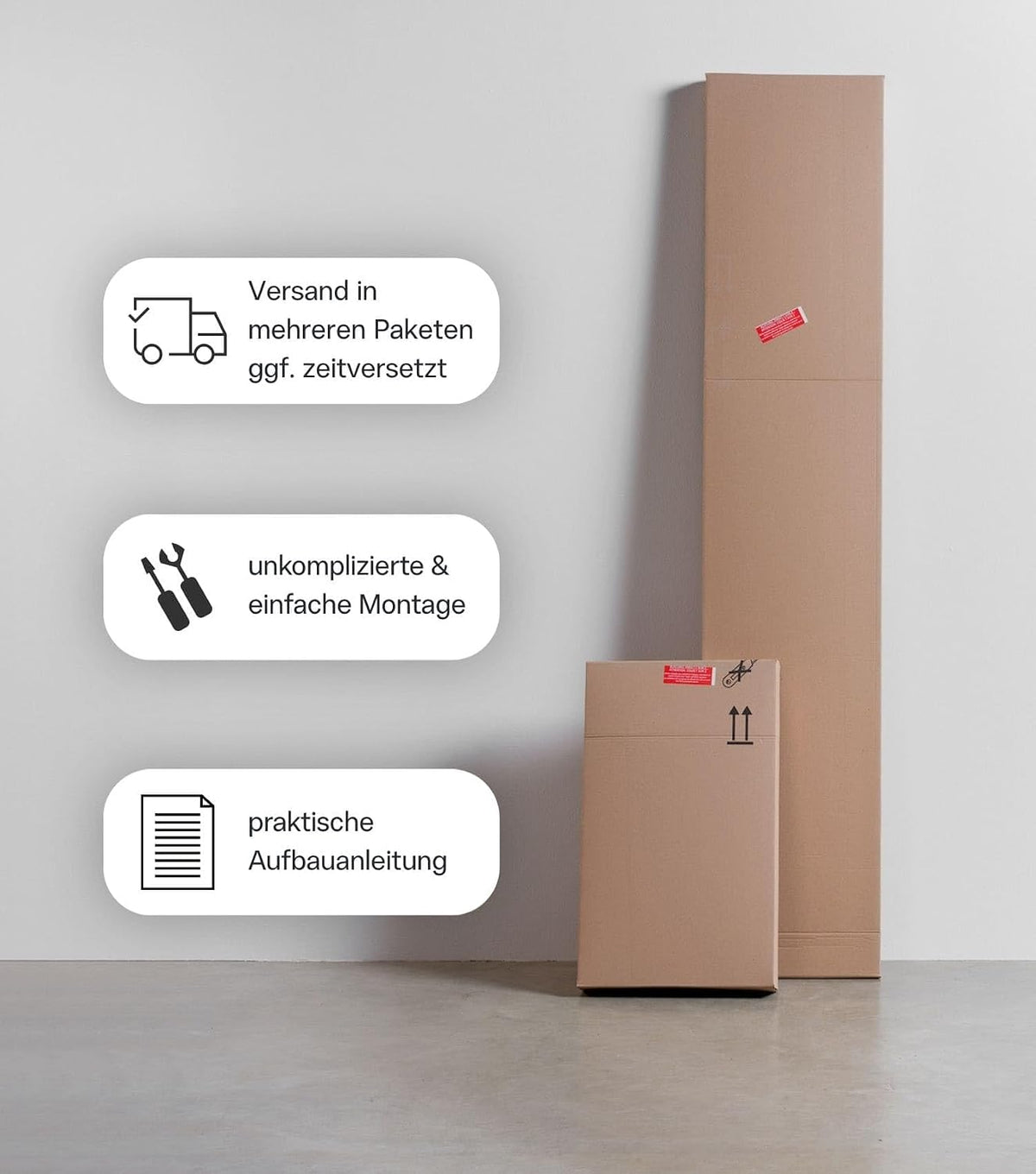 mokebo Mehrzweckschrank Besenschrank (60x180 cm) 'Der Lange' Made in Germany aus Holz auch als Haushaltsschrank Putzschrank Vorratsschrank