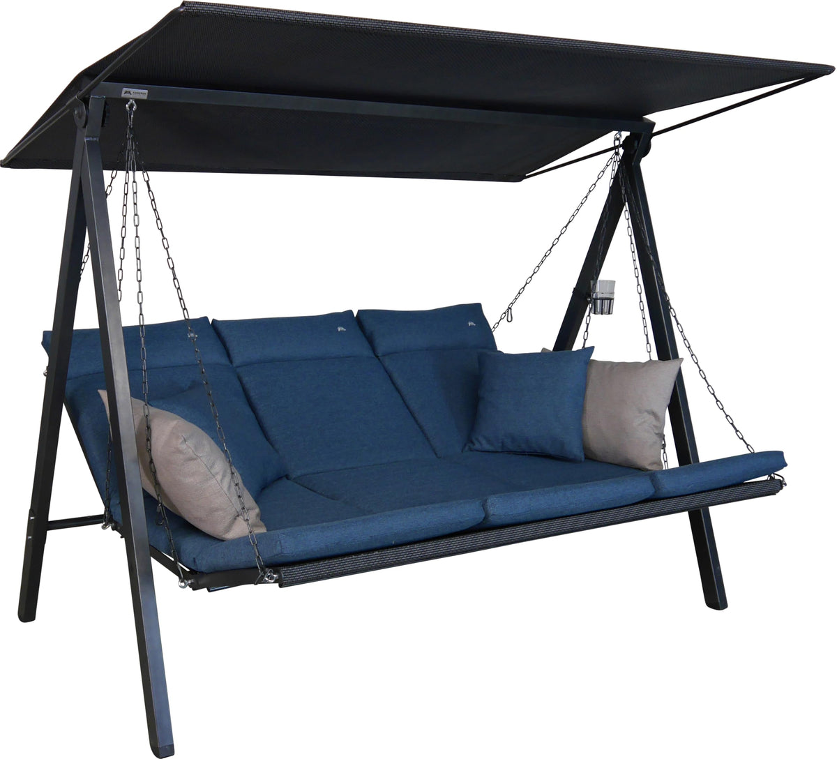ANGERER Hollywoodschaukel Lounge Smart 3-Sitzer mit Bettfunktion & Sonnendach – Gartenschaukel mit Liegefunktion, Made in Germany