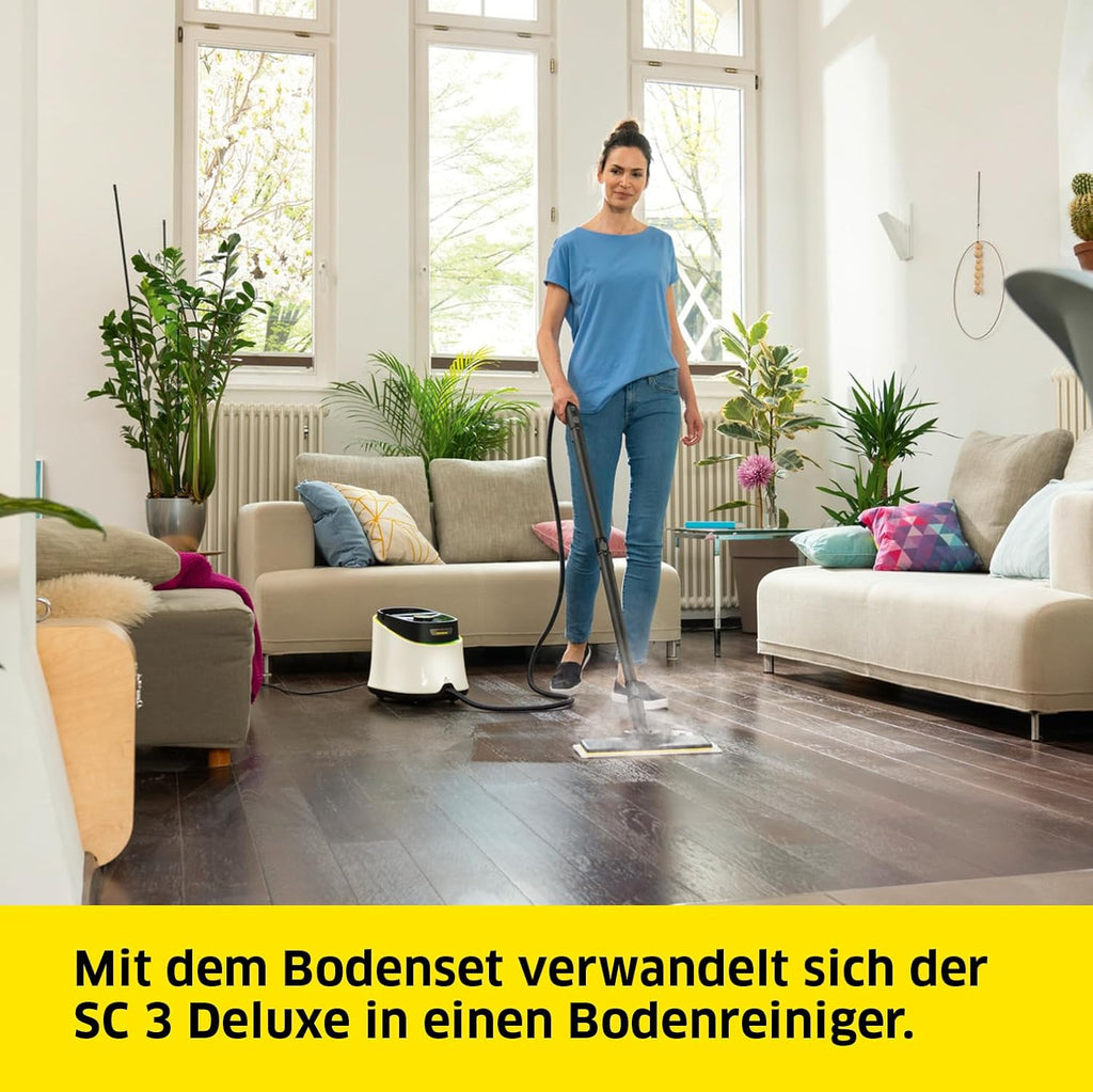 Kärcher Dampfreiniger SC 3 Deluxe, Dampfdruck: 3,5 bar, Aufheizzeit: 30 s, Leistung: 1.900 W, Flächenleistung: 75 m², Tank: 1 l, mit