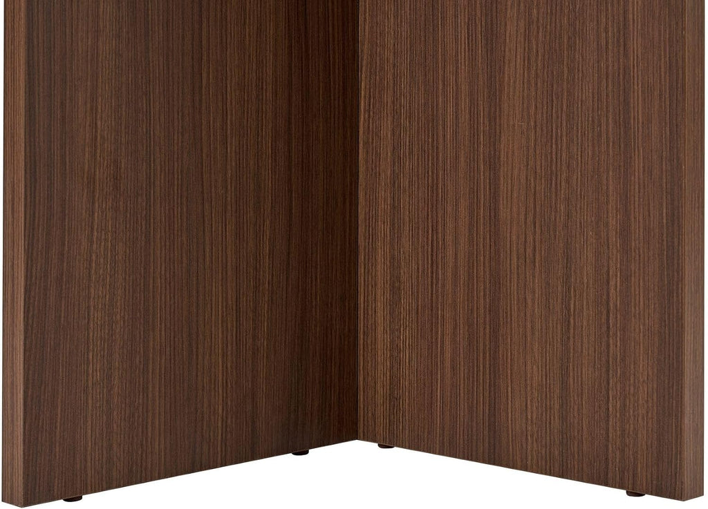 Moderner Esstisch, 180 x 90 x 75 cm, Travertine & Walnuss-Farben | 100% melaminbeschichtete Spanplatte, 25 mm Stärke | stilvolles & langlebiges