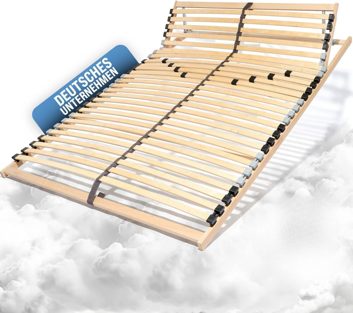Coemo 7-Zonen Lattenrost 140x200 cm – Verstellbares Kopfteil, 28 Federleisten, 5-fach Härtegrad & Buche-Birken Rahmen bis 140 kg