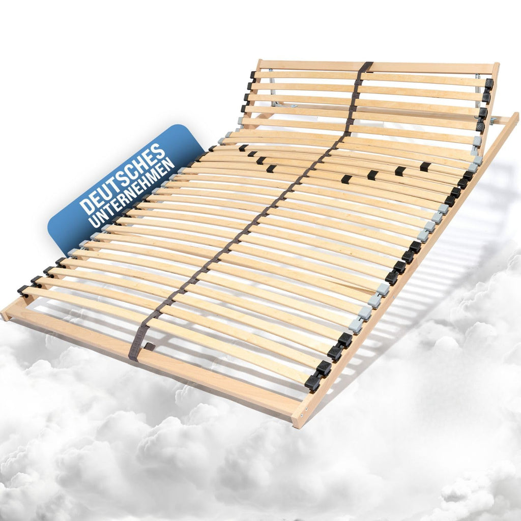 Coemo 7-Zonen Lattenrost 140x200 cm – Verstellbares Kopfteil, 28 Federleisten, 5-fach Härtegrad & Buche-Birken Rahmen bis 140 kg
