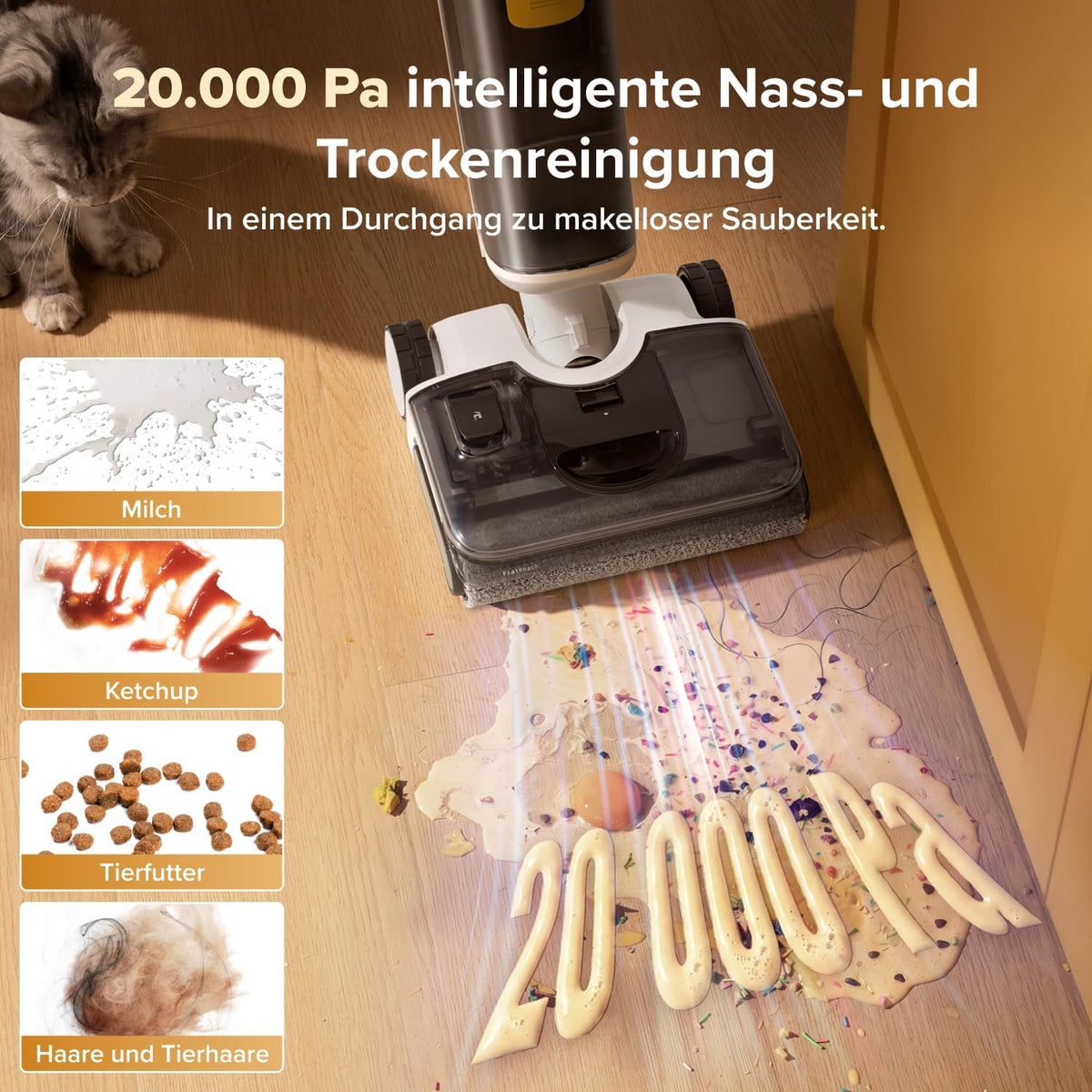 roborock F25 GT Gen 2 Nass Trockensauger, 20.000 Pa, 180° Lay-Flat Design