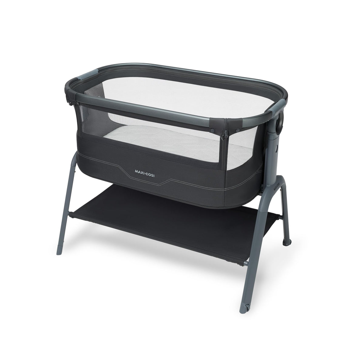 Maxi Cosi Iora² Baby Stubenbett, 0–6 kg (9 kg), Klappbares und Leichtes Beistellbett Baby, 5 cm CloudCore-Matratze, 5 Höhenstufen, 2 Leichtgängige