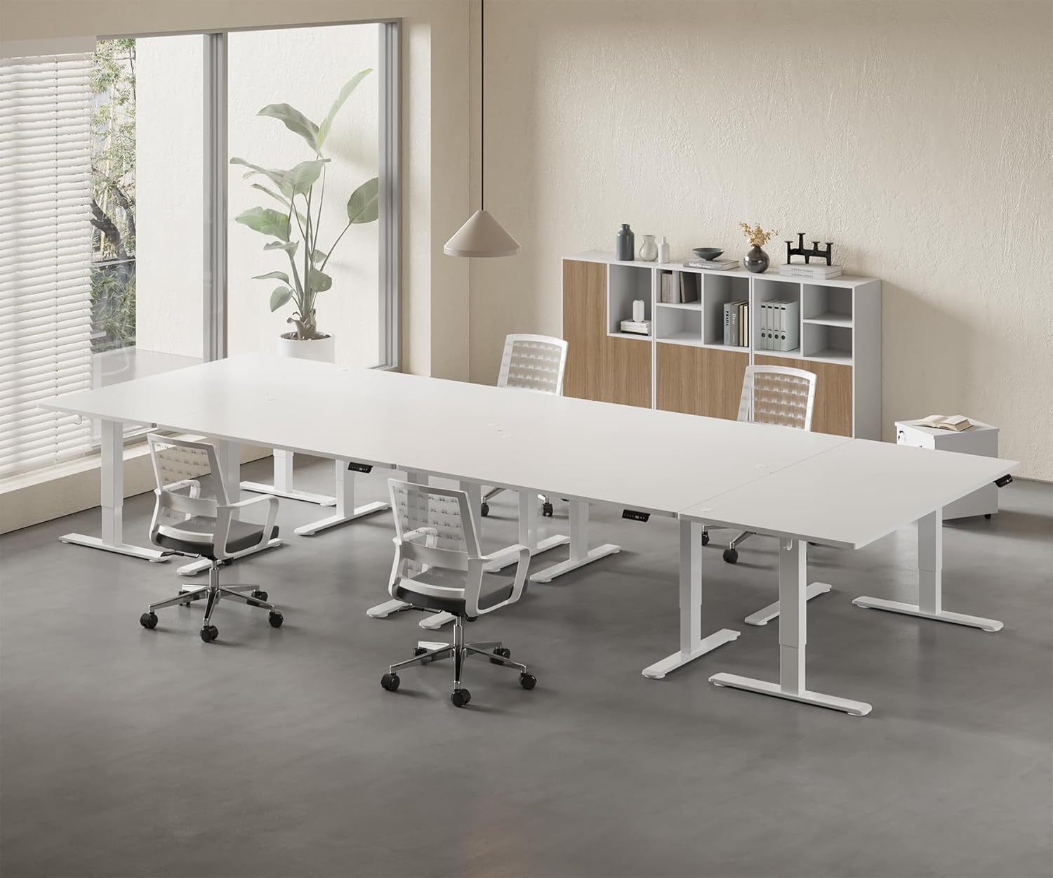 Homall Elektrischer Schreibtisch höhenverstellbar Weiß – Standing Desk mit USB-A, Memory-Funktion & Kabelmanagement