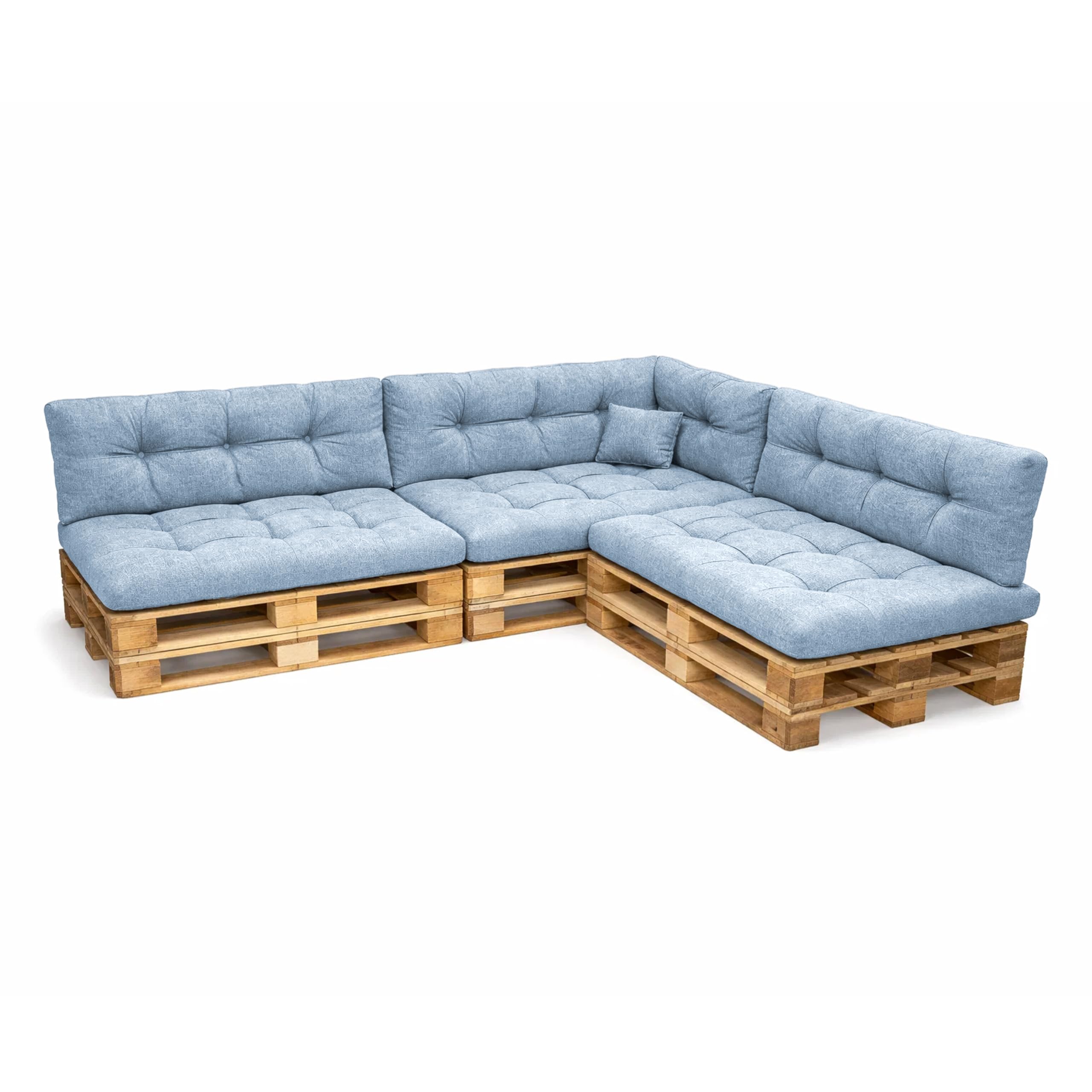 POKAR Palettenkissen Wasserabweisend Palettenauflagen Palettenmöbel Palettensofa 8er Set: Sitzkissen 120x80 + Rückenlehne 120x40, Anthrazit