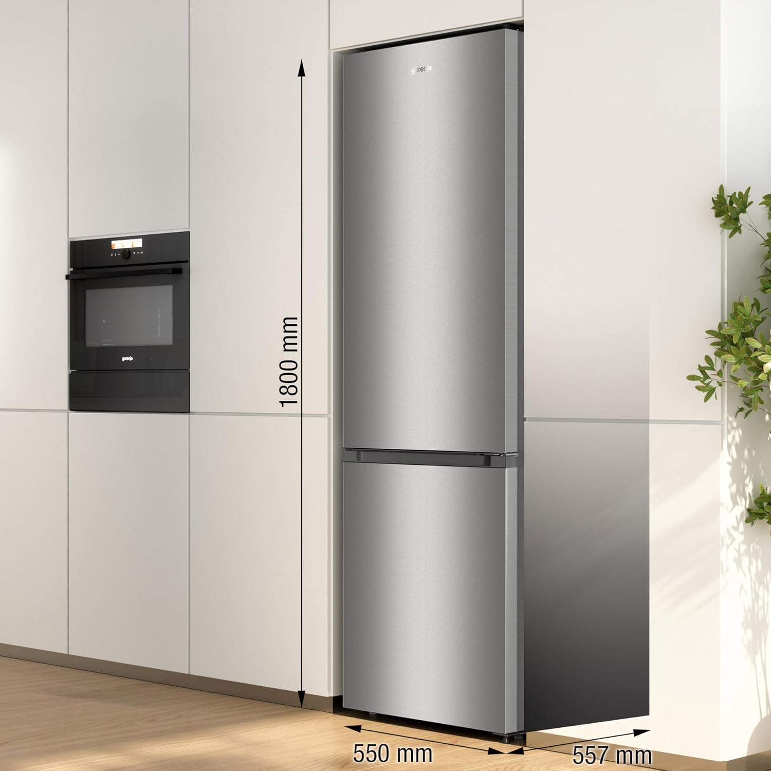 Gorenje RK 4182 PS4 Kühl-Gefrier-Kombination/ Höhe 180 cm/ Kühlen 198 L/ Gefrieren 66 L/ Gemüsefach/ 39dB/ LED Beleuchtung/ HxBxT: 180 x 55 x 55,7 cm