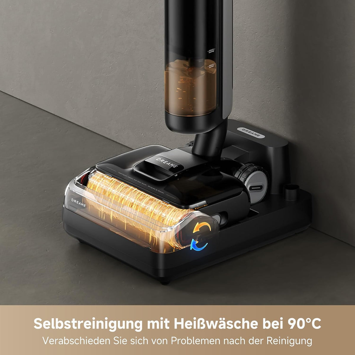 dreame H12 Pro FlexReach Nass- und Trockensauger, Flaches 180°-Design, Trocknung in 5 Minuten, 18.000 Pa Saugkraft, 90 °C Heißwäsche