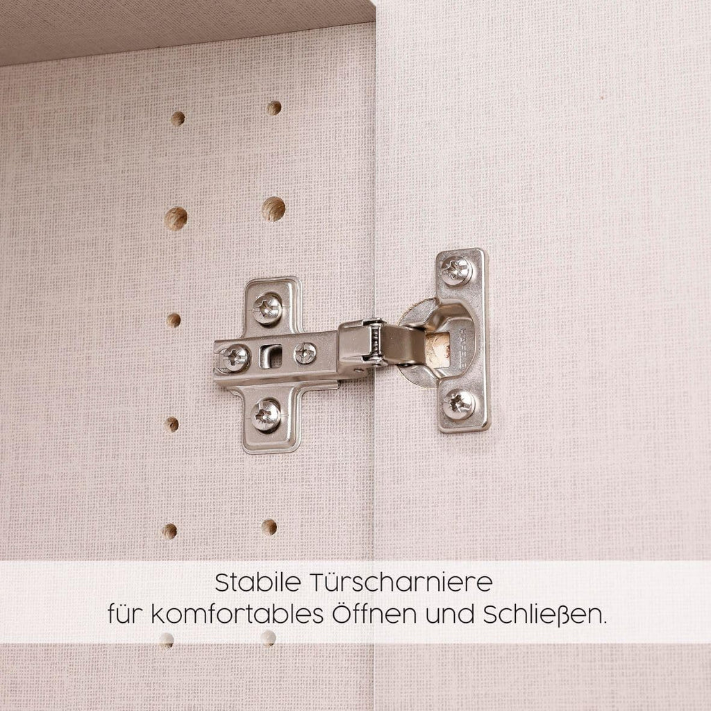 Rauch Möbel Celle Kleiderschrank Weiß Hochglanz, 3-türiger Drehtürenschrank mit 6 Schubladen, Kleiderschrank für Schlafzimmer