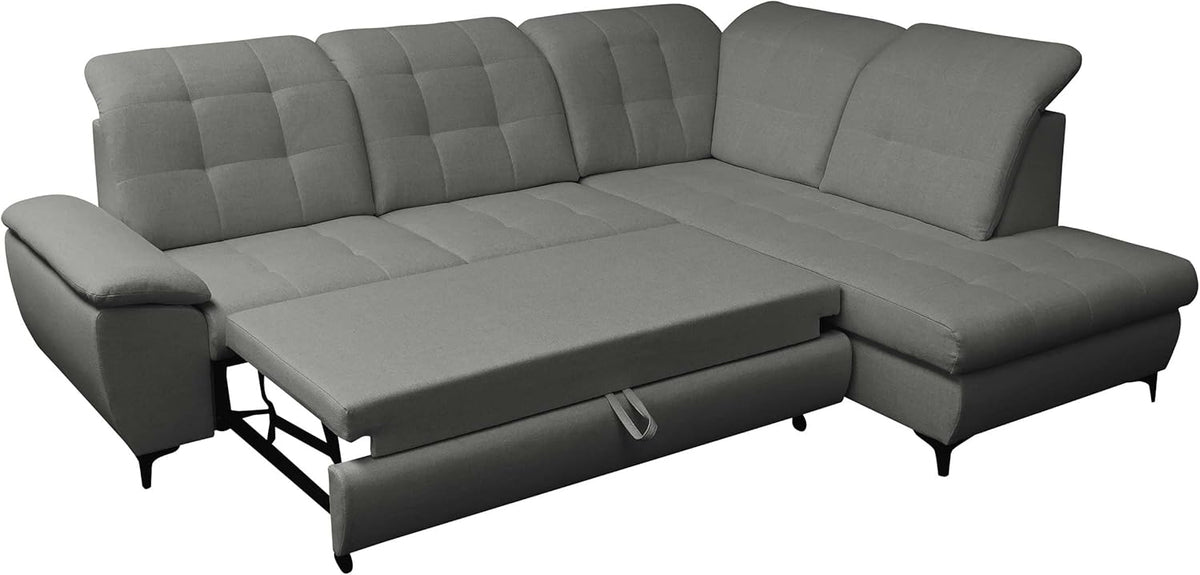Mirjan24 Ferulk Ecksofa L-Form mit Schlaffunktion & Bettkasten, 4-Sitzer Schlafsofa für Wohnzimmer, modern
