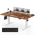 Homall Elektrischer Schreibtisch höhenverstellbar Weiß – Standing Desk mit USB-A, Memory-Funktion & Kabelmanagement