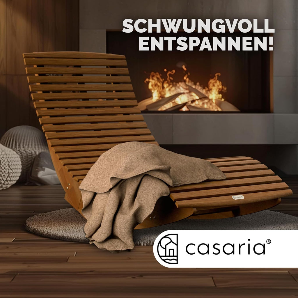 Casaria 2er Sonnenliegen Set Akazienholz FSC® – Klappbare Gartenliegen Braun, Relaxliegen bis 160 kg, 195 × 60 cm