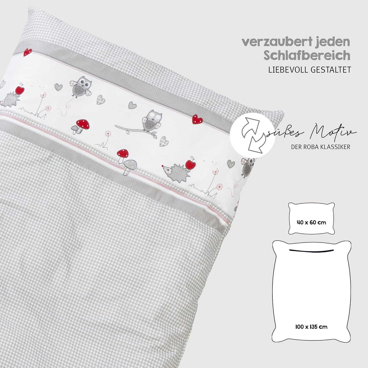 roba Babybett Set 70x140 cm mit Matratze, Bettwäsche & Himmel – Umbaubares Kinderbett zum Juniorbett, höhenverstellbar