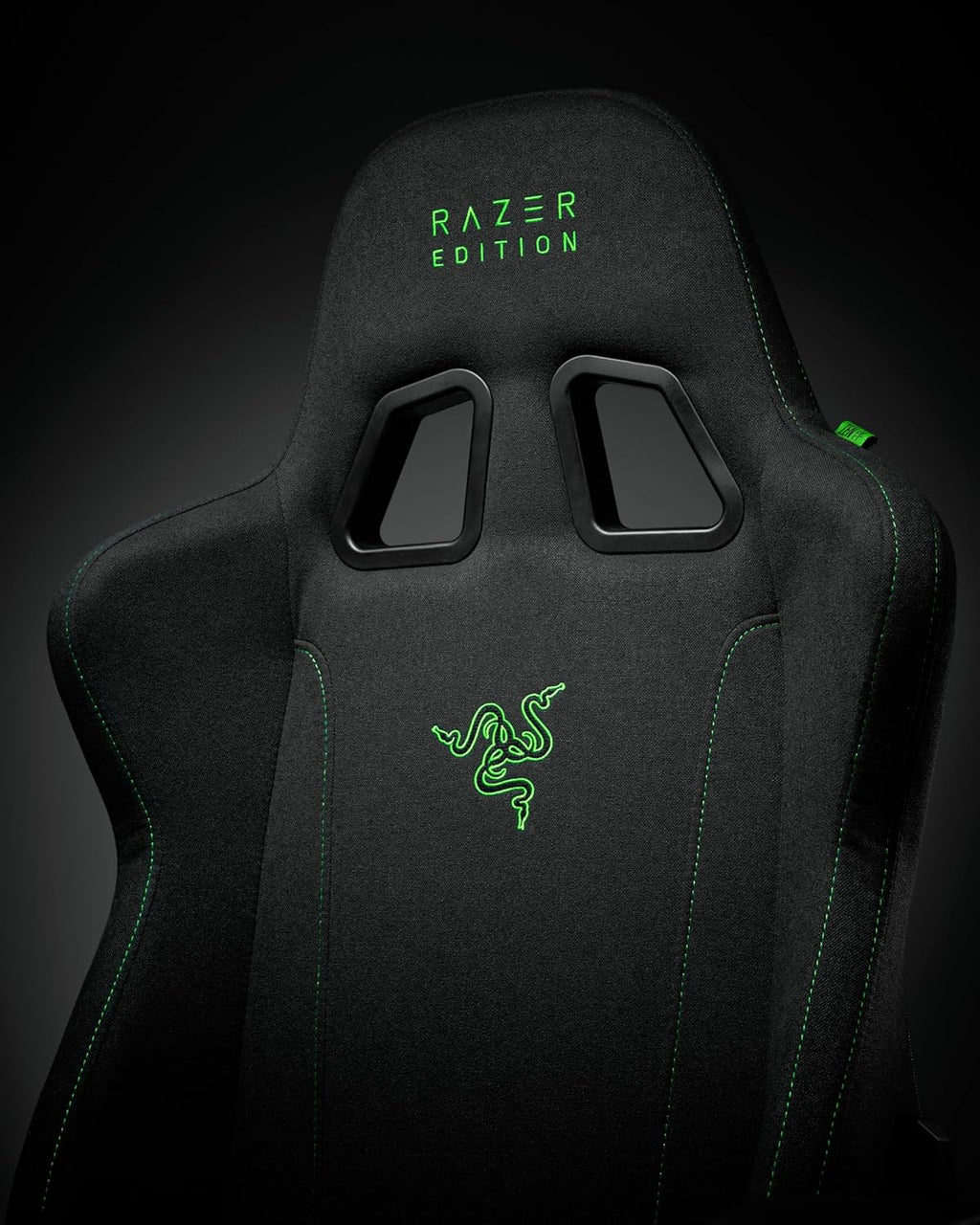 Razer TAROK Essentials X Gaming Stuhl Stoff Schwarz, ergonomischer Gaming Chair mit Armlehnen & Kopfstütze