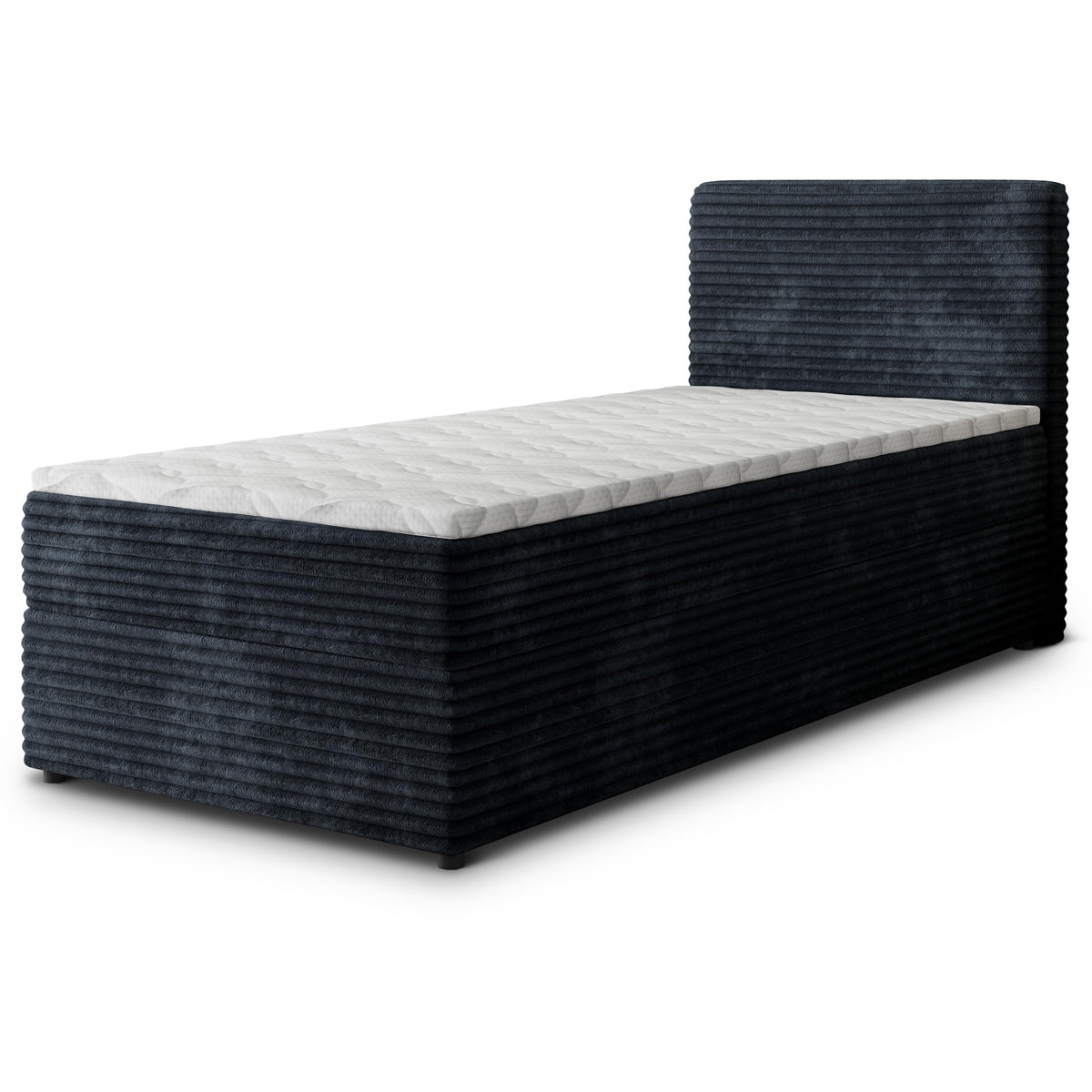 Masseno Boxspringbett PISA Creme mit Matratze & Topper, Polsterbett mit Bettkasten und gepolstertem Kopfteil