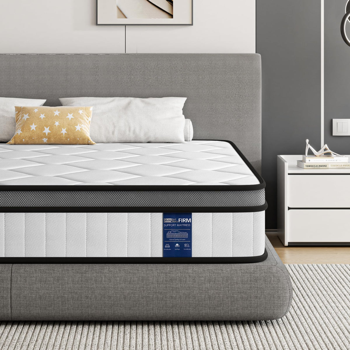 BedStory Matratze 160x200cm,Federkernmatratze H3 Höhe 20cm Taschenfederkernmatratze Mittelfeste Orthopädischem,Öko-Tex Zertifiziert, Matratze für
