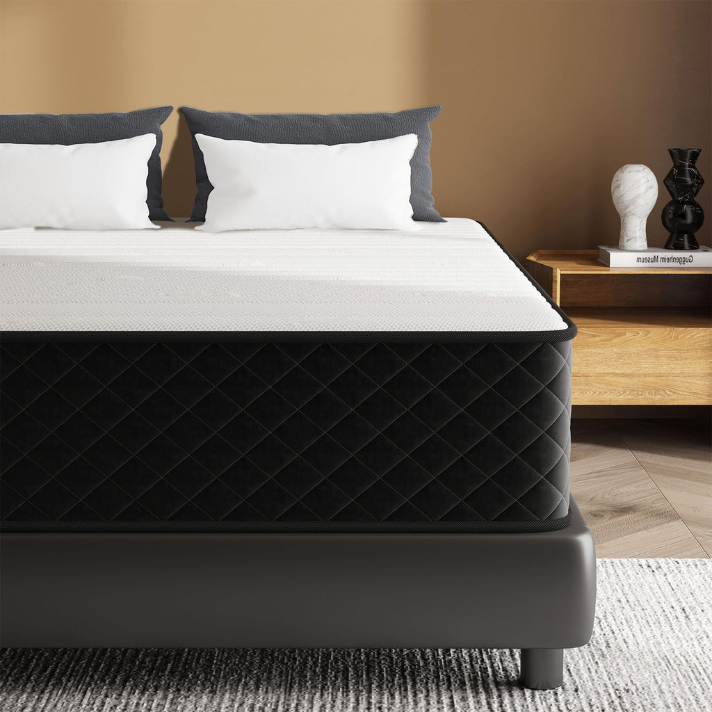 Matratze 180x200, Höhe 25cm mit Oeko-TEX Zertifiziert, Härtegrad H3 und H4, 7 Zonen Taschenfederkernmatratze mit Komfortschaum, Gewebe mit weicher