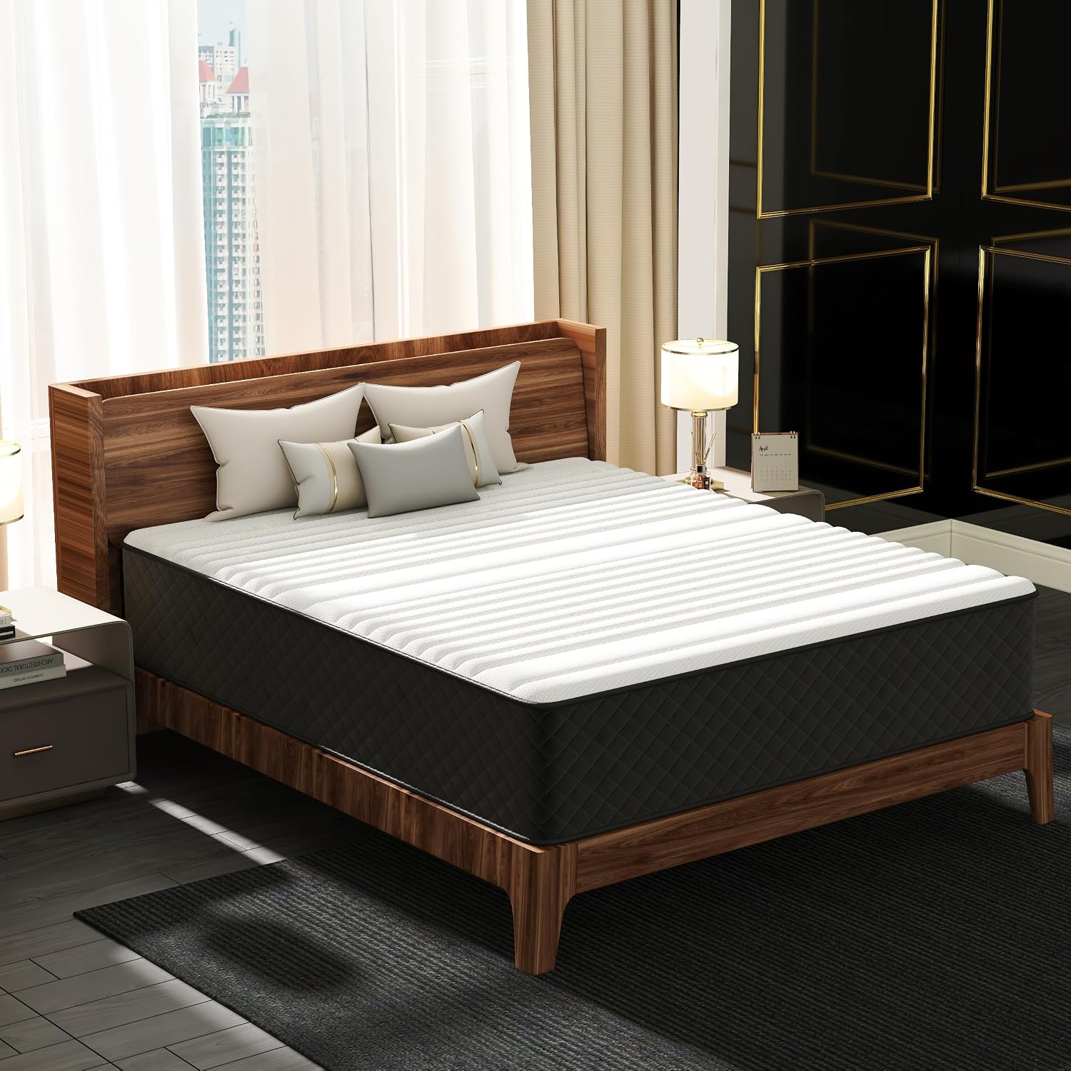 PurrJoys Matratze 160x200 H3 & H4 mit Oeko-TEX Zertifiziert, Höhe 25 cm 7 Zonen Taschenfederkernmatratze mit Memory Foam, Federkernmatratze mit