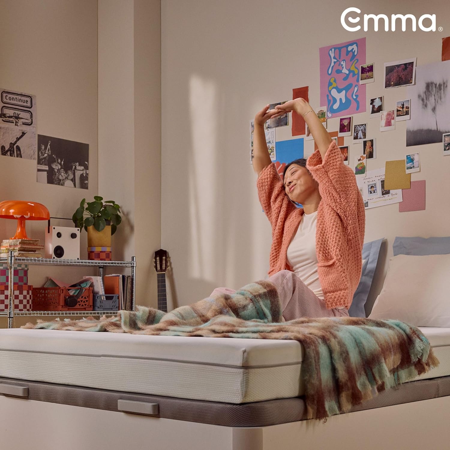 Emma One+ Matratze H2/H3, 3-Zonen Memory-Foam-Matratze mit atmungsaktivem Bezug, ergonomischer Schlafkomfort