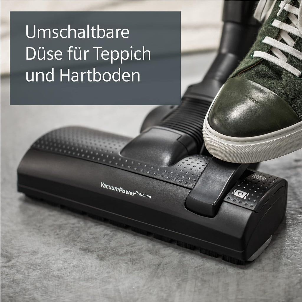 Siemens Staubsauger mit Beutel Q5.0 extreme silencePower VSQ5X1230, ideal für Allergiker, Hygiene-Filter, starke Saugleistung, Bodendüse für Parkett