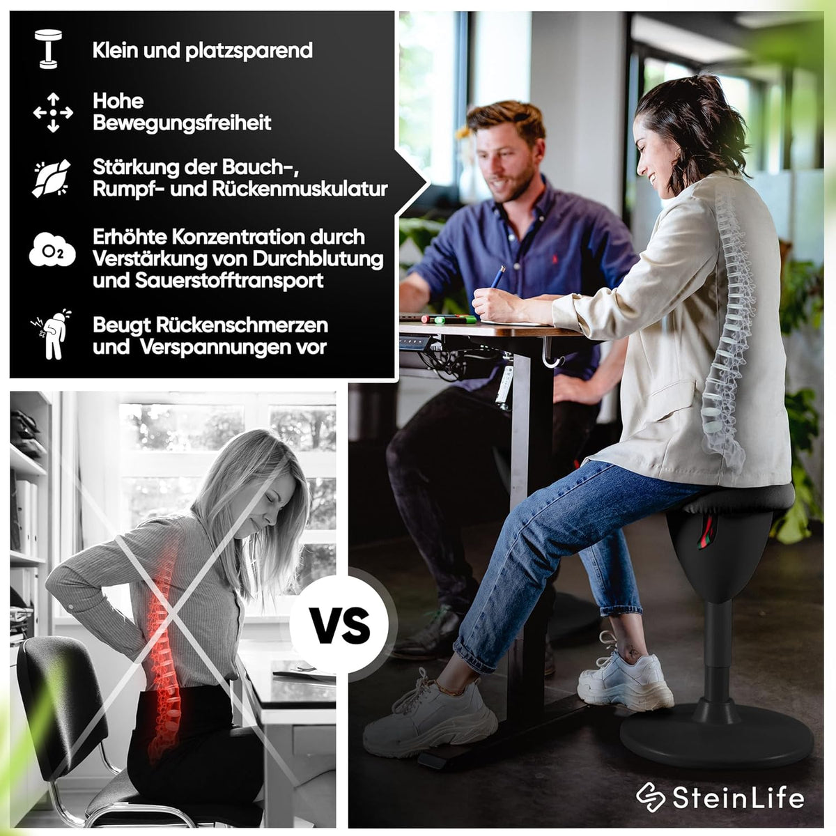Bürohocker Ergonomisch Sitzhocker Höhenverstellbar