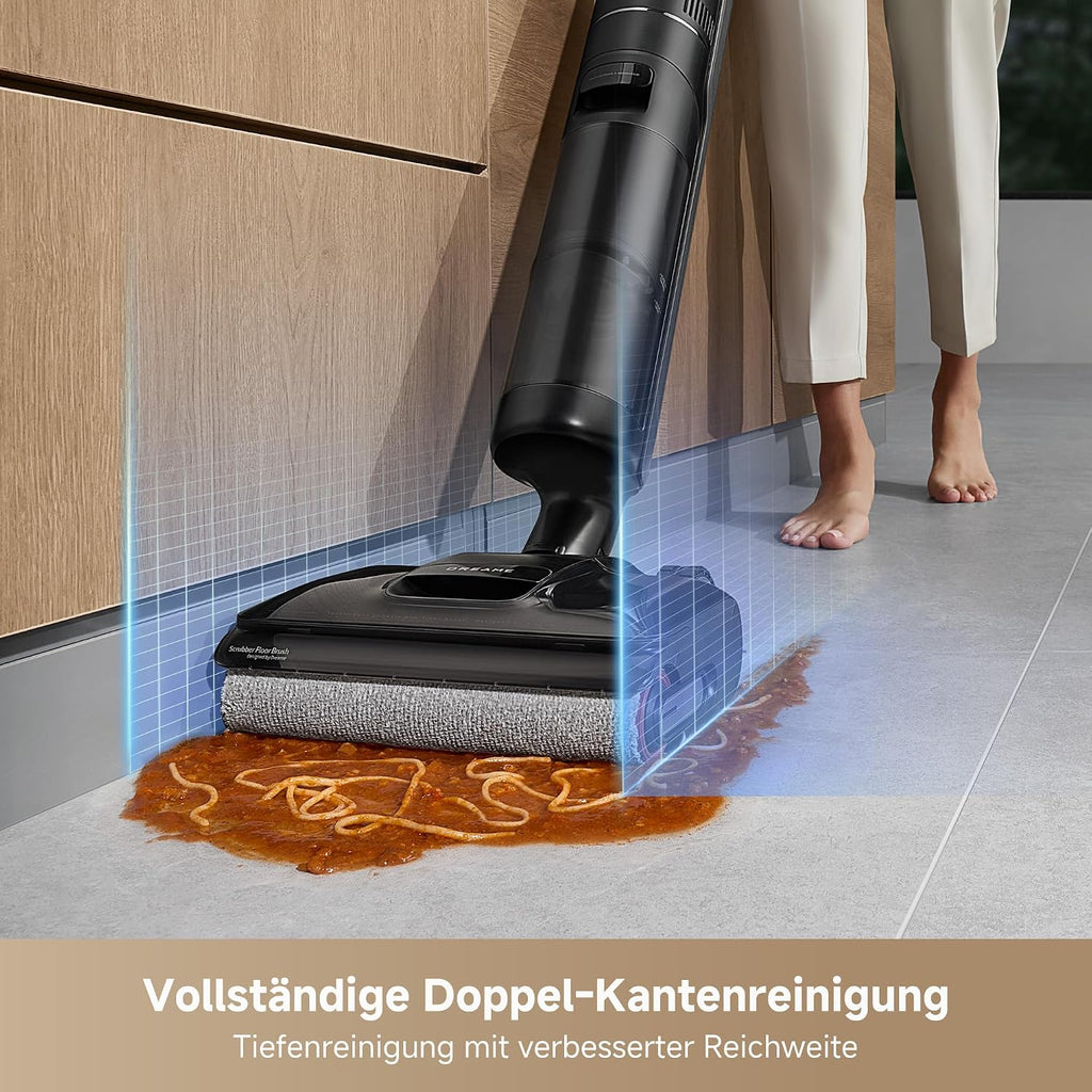 dreame H12 Pro FlexReach Nass- und Trockensauger, Flaches 180°-Design, Trocknung in 5 Minuten, 18.000 Pa Saugkraft, 90 °C Heißwäsche