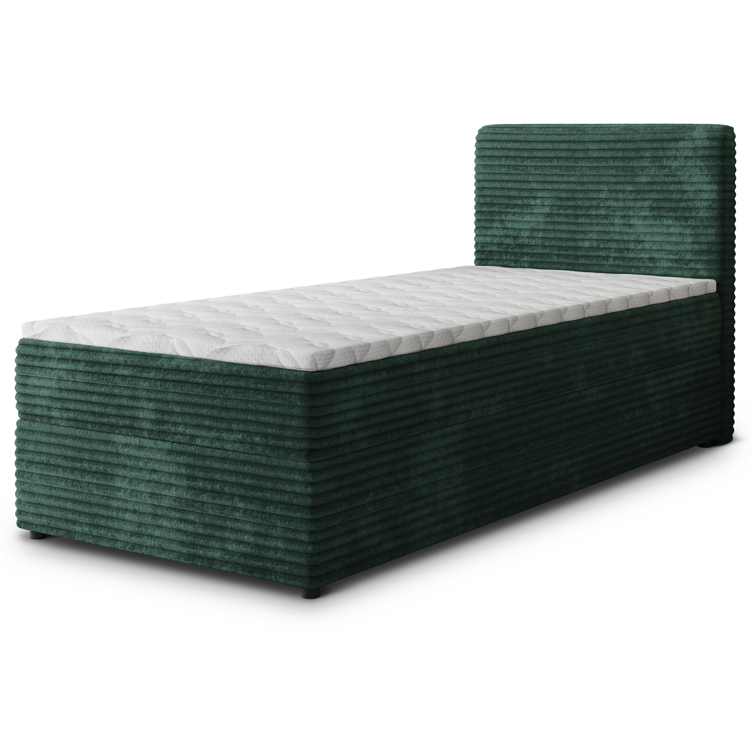 Masseno Boxspringbett PISA Creme mit Matratze & Topper, Polsterbett mit Bettkasten und gepolstertem Kopfteil
