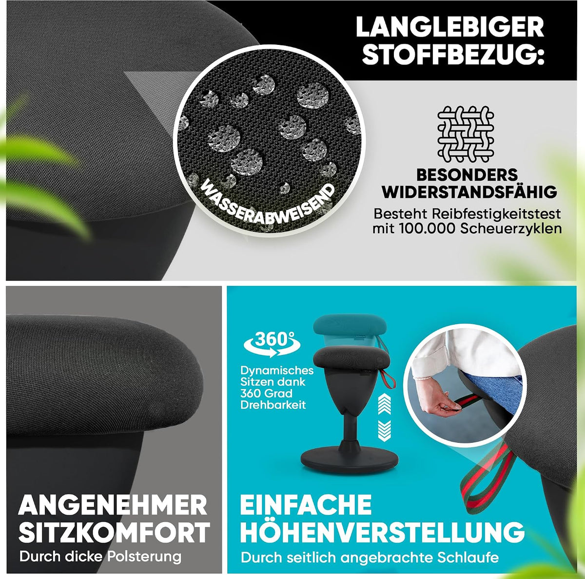 Bürohocker Ergonomisch Sitzhocker Höhenverstellbar